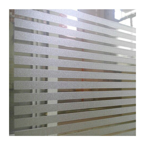 Glass Film Striped Frosted Glass Sticker Office Bathroom Window Decor Film Static Adhesive Anti-Spy Film