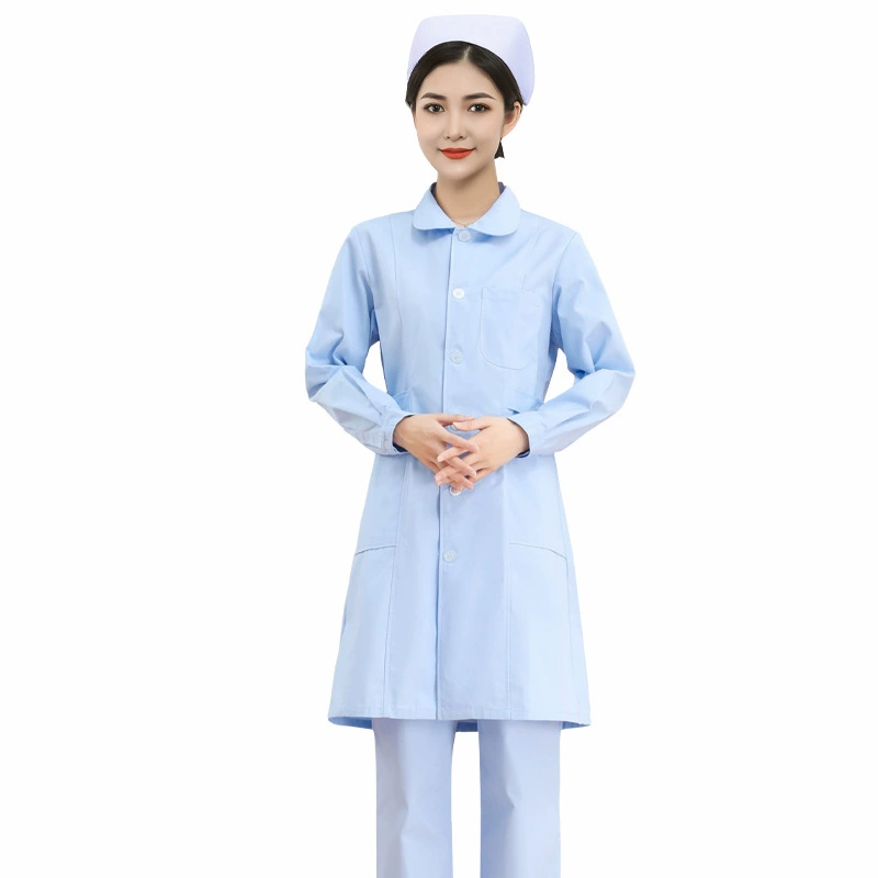 Nurse uniform, white coat, long-sleeve, with short sleeve