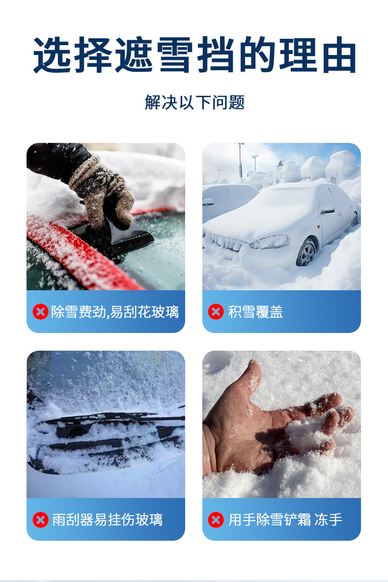 Universal Ultrasonic Thickened Semi-Transparent Glass Car Cover for Snow, Frost, and Ice Protection, Sunshade, and Snow Cover for Vehicles