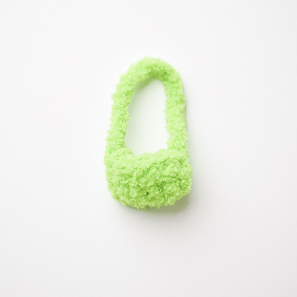 Green small velvet bag