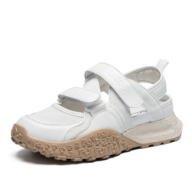 Giày sneaker nữ bít mũi lưới thoáng khí đế dày phong cách thể thao — Màu bạc KD09