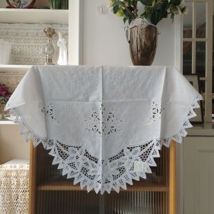 In Stock Baibandili Lace Light Blue Polyester Cotton Dust Cover Sofa Towel Multi-Purpose Curtain