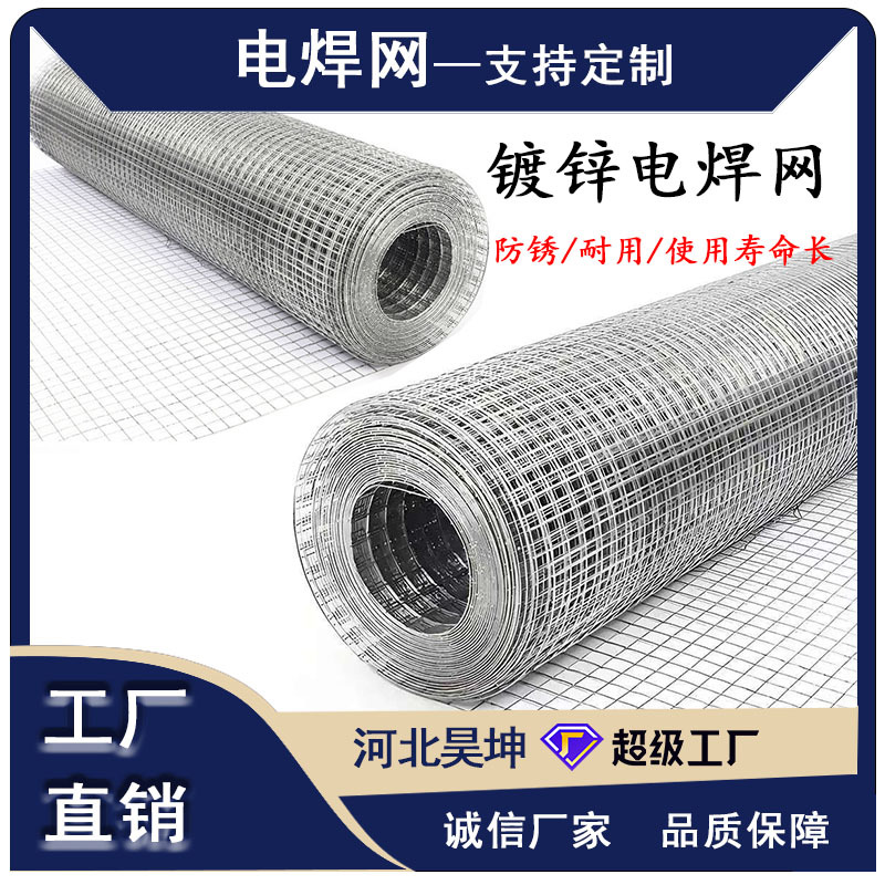 热镀锌铁丝网内外墙抹灰防裂铁丝网镀锌钢筋建筑网片圈地养殖
