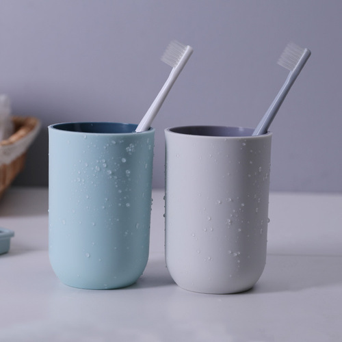 Nordic-style home fresh minimalist two-color toothbrush cup couple's brushing cup plastic toothbrush cup water cup