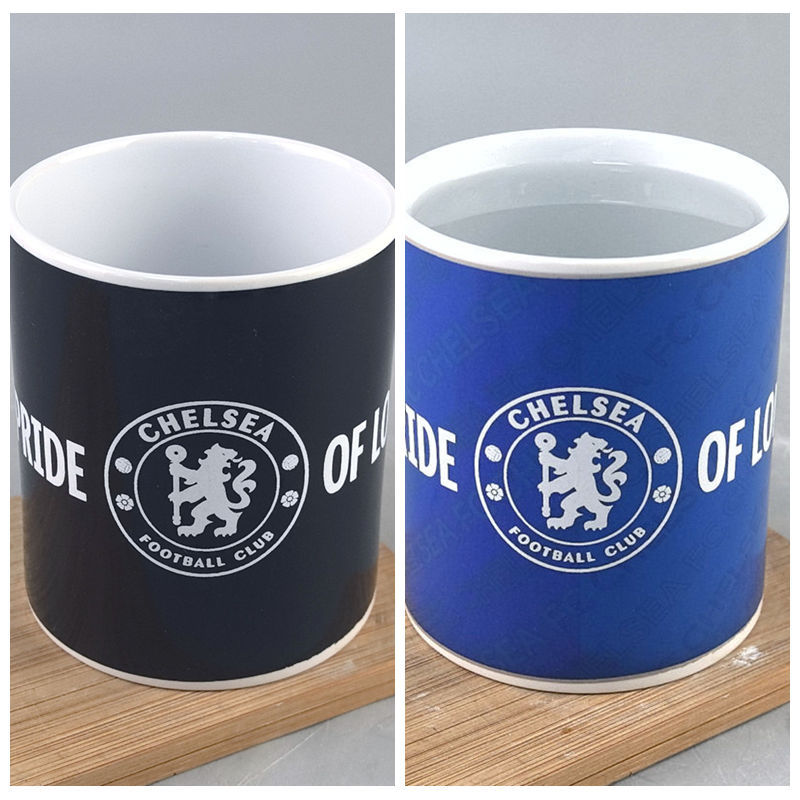 Taza de cerámica minimalista transfronteriza letras inglesas clásicas, temperatura, decoloración, antiescaldado, taza de cerámica con asa para oficina