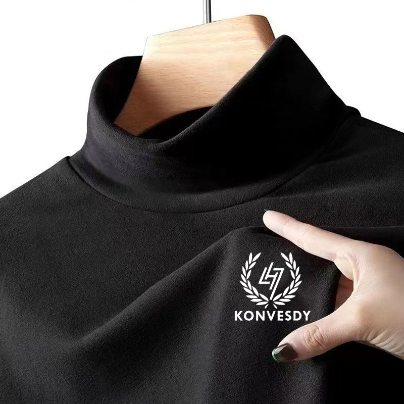 Direct de fábrica cálida piel-amistoso SLIM-Fit terciopelo a prueba de frío caliente media turtleneck ropa interior de los hombres