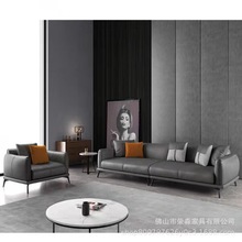 头层牛皮沙发办公民用客厅公寓三四人直排转角组合贵妃L形转角
