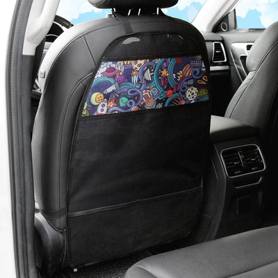Car Back Seat Anti-Kick Pad, Universal Car Seat Back Anti-Kick Protection Pad, In-Car Backrest Anti-Kick Storage Bag (Chair back anti-kick pad) - star-trek