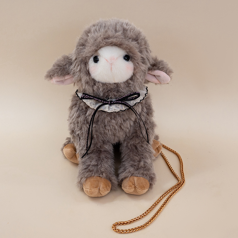Bolso de Hombro de Peluche con Forma de Oveja de Poliéster para Niños