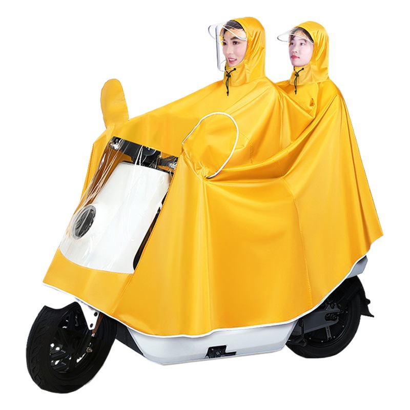 Impermeable coche eléctrico poncho batería coche alargado Oxford tela motocicleta impermeable montar solo doble bicicleta poncho
