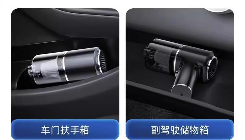 Car vacuum cleaner, wireless, with super-strong suction power, suitable for both car and home use, mini, handheld, portable, and high-power, with dual functions for cleaning and drying