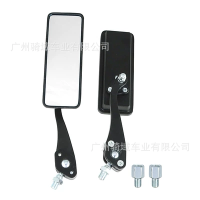 European and American Quality Motorcycle rearview mirror - black-and-white-glass-left-and-right-pair