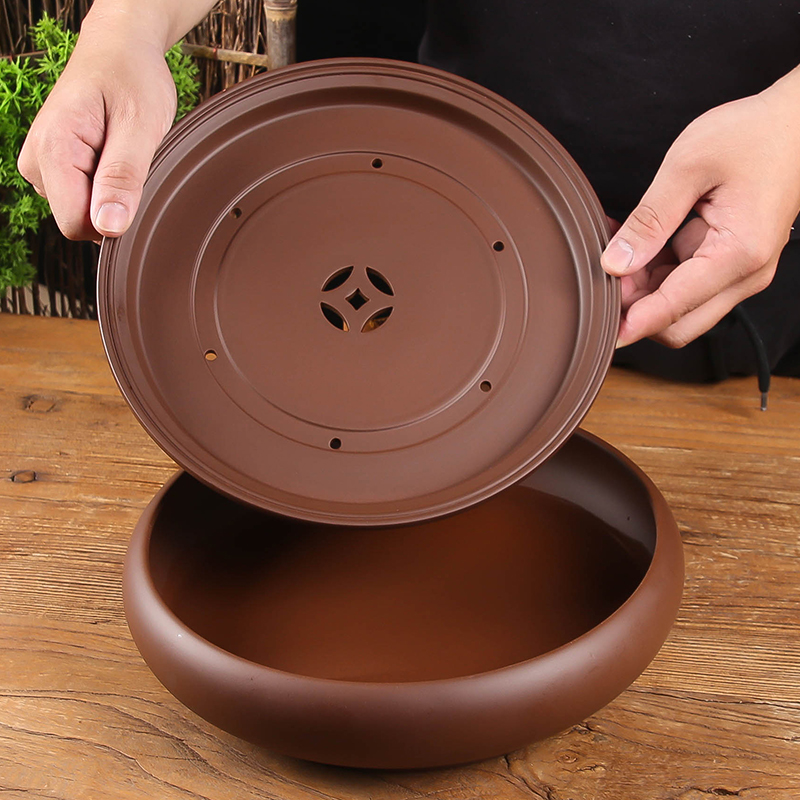 ✬茶盘紫砂陶瓷功夫茶具储水大茶盘家用沥水托盘干泡台小型茶台茶