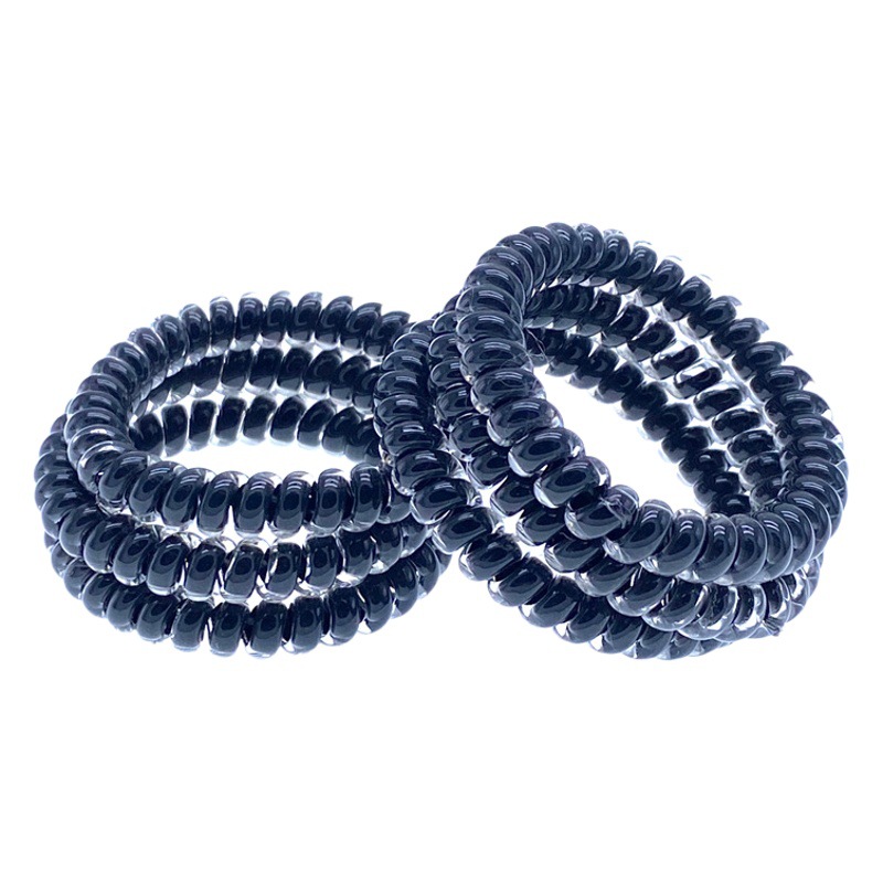 Transparente Negro tamaño pequeño delgada línea telefónica banda para el cabello banda de goma lazo para el cabello de las mujeres un yuan dos yuanes accesorios para la cabeza de la tienda