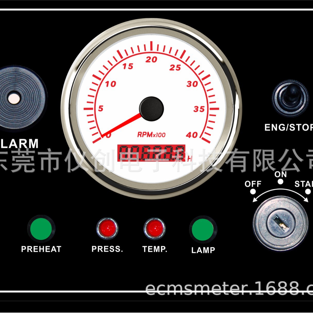 跨境热销款发动组4000RPM转速表面板控制系统 带报警
