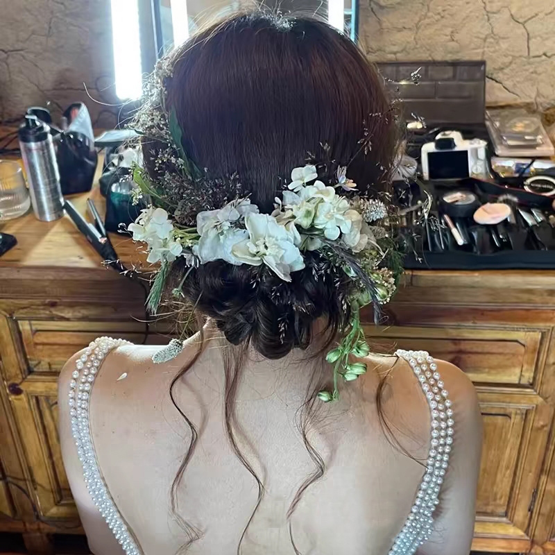 All Seasons Season Women's Gender Elegant, Bridal, Romantic Style Elegant Bridal Romantic Women's Flower Cloth Hair Clip
