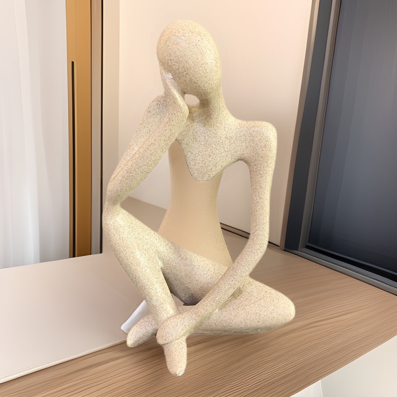 Scandinavian Style Art Ornaments Modern Abstract Left and Right Thinking Creative Home Decorations Large Zen Style