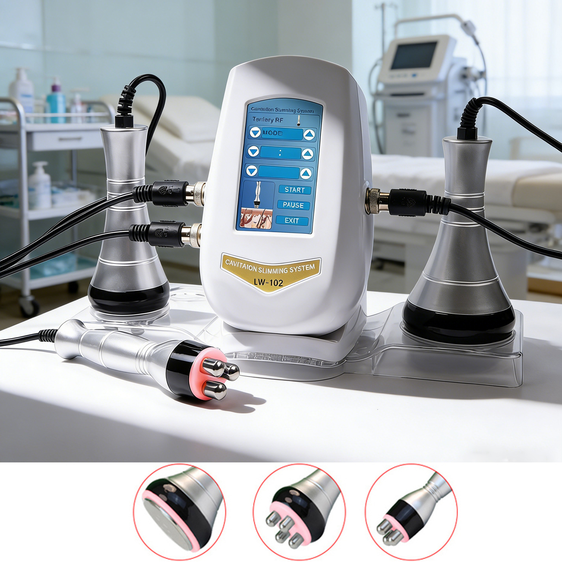 Foreign Trade Hot-Selling Three-In-One Multifunctional Beauty Instrument, 40K Slimming Instrument for Beauty Salons, Body Shaping and Beauty Instrument