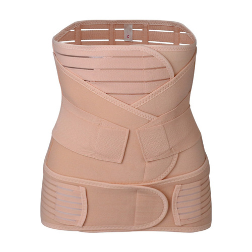 Postpartum reinforced three-in-one post-pregnancy restraint belt for vaginal delivery, caesarean section, abdominal shaping girdle