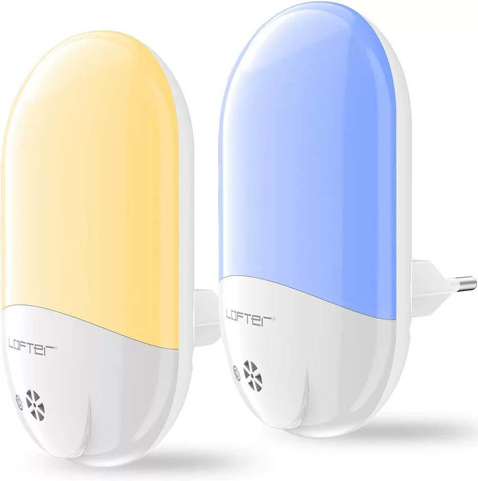 Night Light LED, Lightweight Plug-In Touch/Remote, Warm White & 7-Color, Motion Sensor Option