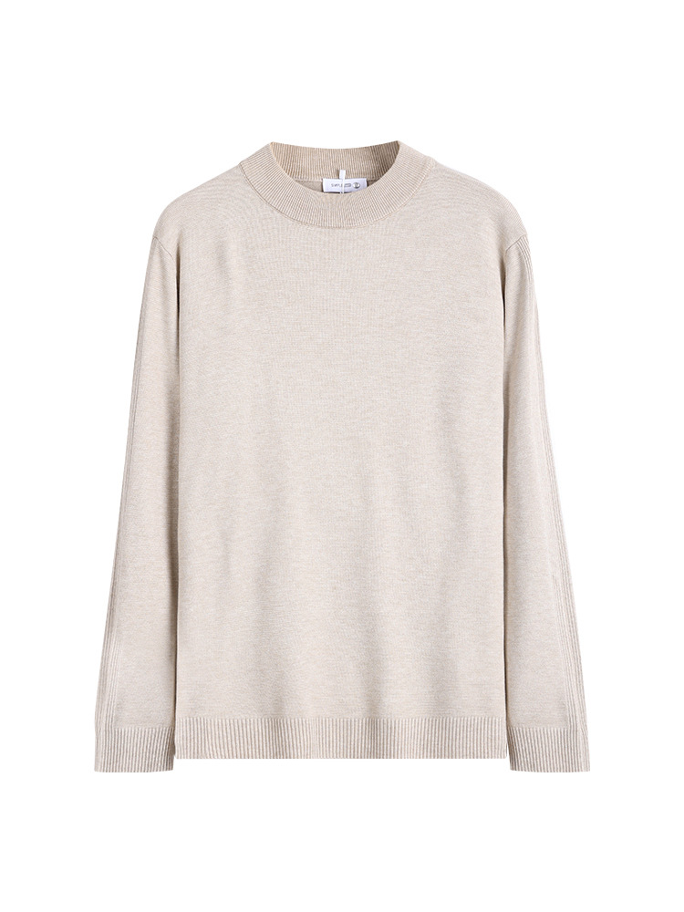 Otoño y invierno ropa de hombre coreana con cuello de media altura calentamiento camiseta suéter de hombre camiseta de punto casual de hombre chaqueta de hombre