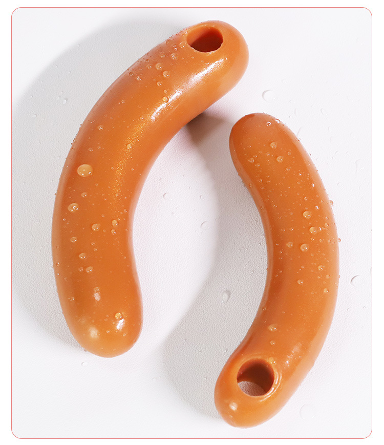 Jiuai Silicone Anal Plug, Large Hot Dog Shape, Skin-Tone Non-Vibrating Design — detail image 15