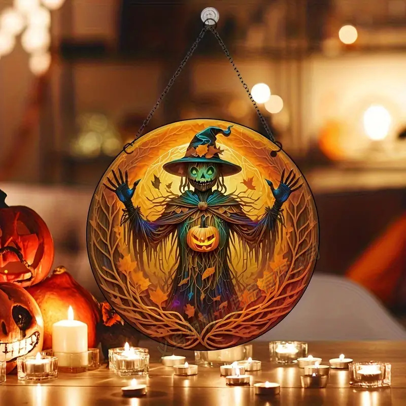 Transfronterizo serie de Halloween acrílico captador de sol artesanía decoración creativa colgante acrílico disco
