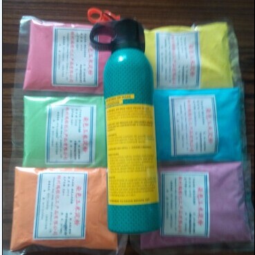 供应娱乐 路跑粉 彩色玉米淀粉50g 100g 25kg装郑州鸿程