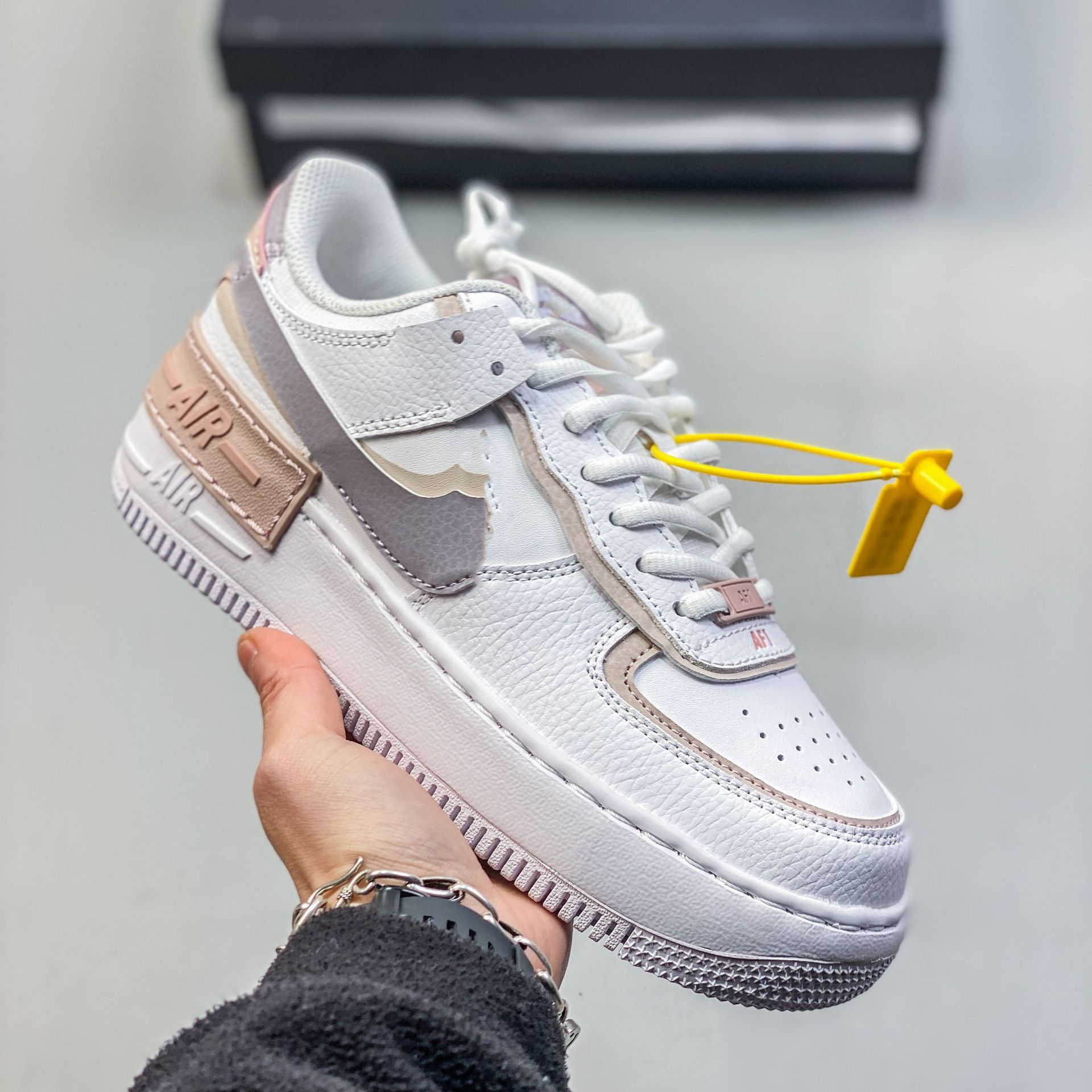Pure original AF1 Sombra Fuerza Aérea No. 1 macarón deconstruir zapatos de suela gruesa para mujeres zapatos deportivos casuales para estudiantes