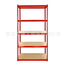 速装款角钢葫芦孔货架家用置物架仓库多层收纳铁架子阳台展示架黑