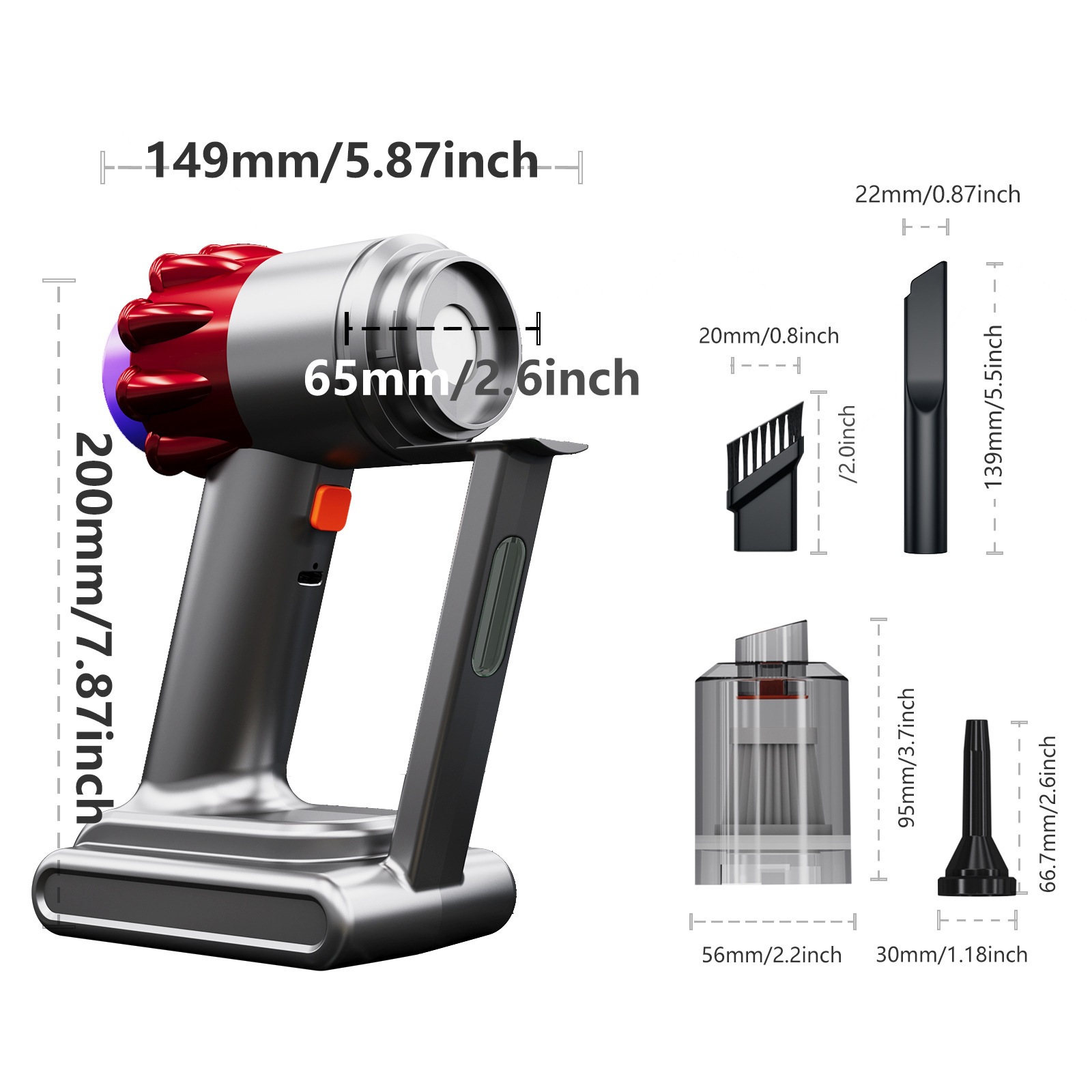 New cross-border car vacuum cleaner for home and car use, four-in-one multifunctional high-power handheld vacuum cleaner, portable