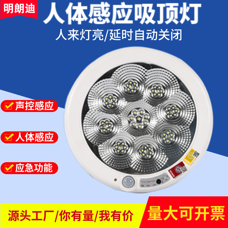 wholesale LED Infrared human body Induction Ceiling 7-11W Voice control stairs Corridor reform intelligence Induction lamp