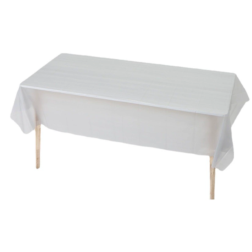 Одноразовая вечеринка по случаю Дня Рождения прямоугольная Банкетная скатерть PEVA Водонепроницаемая маслостойкая однотонная пластиковая настольная скатерть оптом