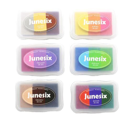 Junesix five-color CP gradient ink pad, three-color SR gradient ink pad, handprint pad, ink pad,