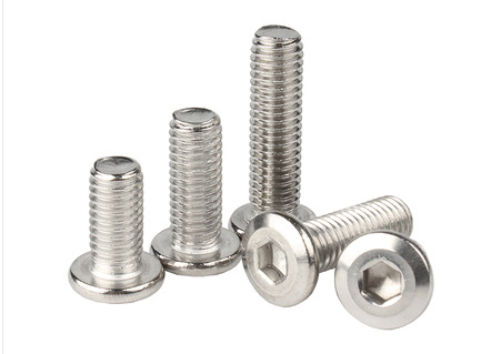 M3M4M5*40x50x60不锈钢304倒边内六角螺丝大平头薄头家具螺钉斜边