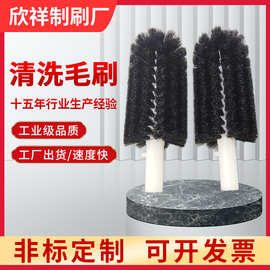 厂家供应杯子清洗毛刷白色塑料清洁瓶刷圆形植毛硬毛尼龙毛刷批发