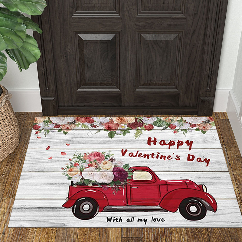 Transfronterizo europeo y americano Día de San Valentín alfombra sala de estar alfombra roja Festival festivo estera regalo alfombra de la boda