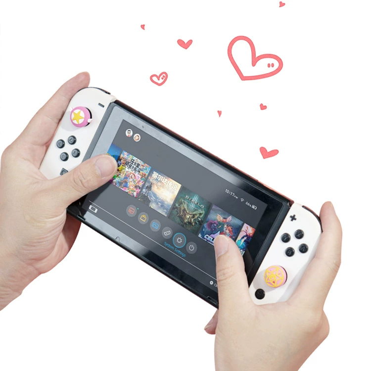 Крышки для стиков пальцев (Nintendo Switch/Lite/OLED) силиконовые колпачки на джойкон Cardcaptor Sakura, пастель 2 шт.
