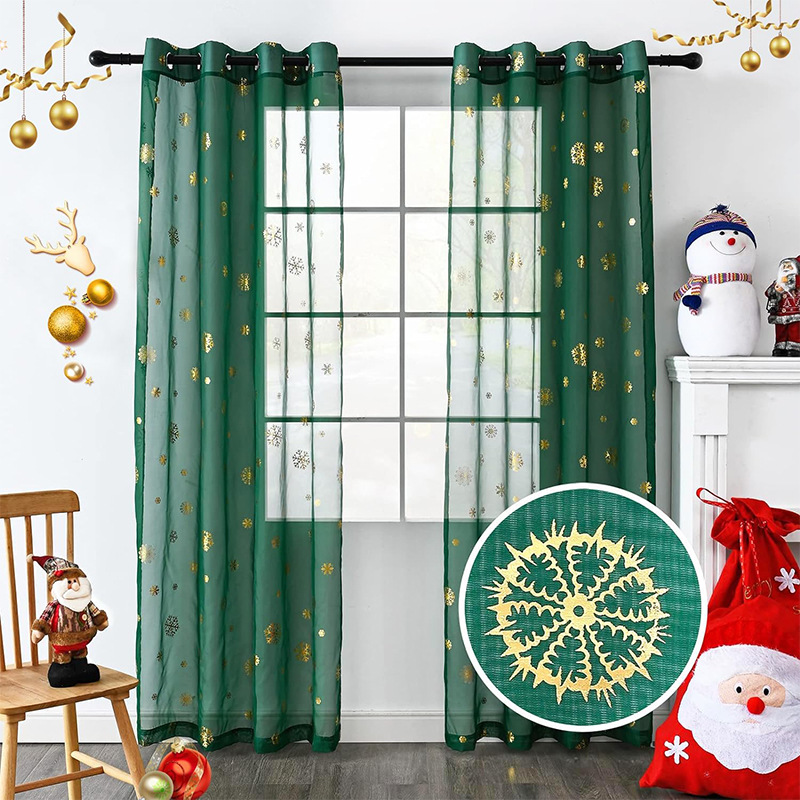 Navidad cortina de balcón opaco aislamiento solar protección solar cortina puente Shaoxing Ke comercio exterior transfronterizo amazónico