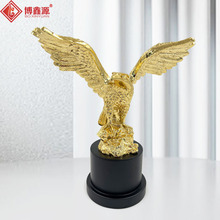 树脂电镀老鹰摆件大展鸿图工艺品客厅书房装饰办公室公司开业礼品