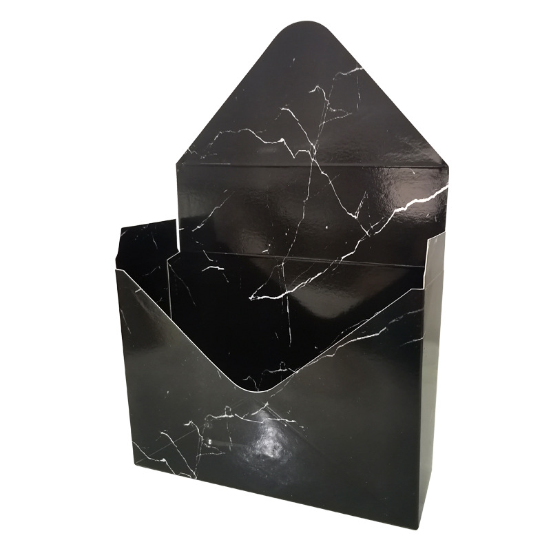 Canasta de flores portátil plegable del día de la madre Caja de embalaje de flores simple Arreglo floral en inglés Caja de regalo Ramo creativo Retro