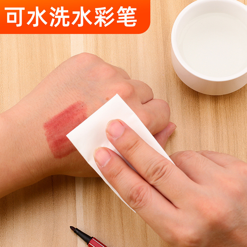 Hobby1661 lavable acuarela para bebés pintar pinturas hexagonales de cabeza única lápiz de color para principiantes