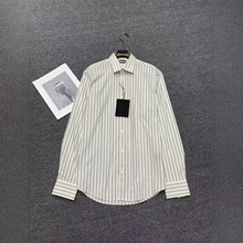 欧洲-Z亚男装2025春夏新款撞色条纹商务休闲长袖衬衣男女免烫衬衫