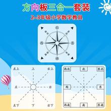 方向板教具学具位置与方向二三年级透明东南西北方向坐标表教师用