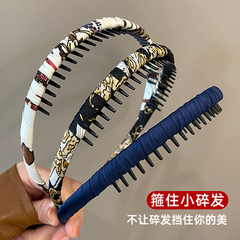 發箍女2024新款洗臉壓發防滑頭箍帶齒發卡發捆女碎發劉海髮夾頭飾