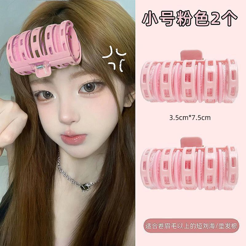 エアバングローラー、8の字バング、ふわふわカーリーヘア、フレンチスタイリングヘアアイロン、怠惰な学生カーリング、Lサイズ|undefined