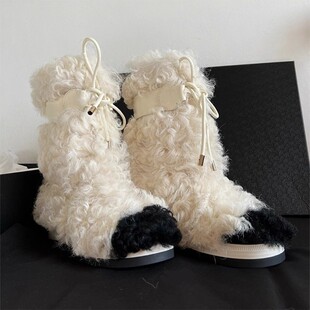 С���Lͬ���ɫѩ��ѥŮ���ë�ָ��ӽq��ů��Ͳëëѥ(������)