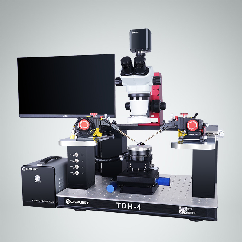 手动探针台测试晶圆IV光电流测试Mapping探针座-搭配体式显微镜