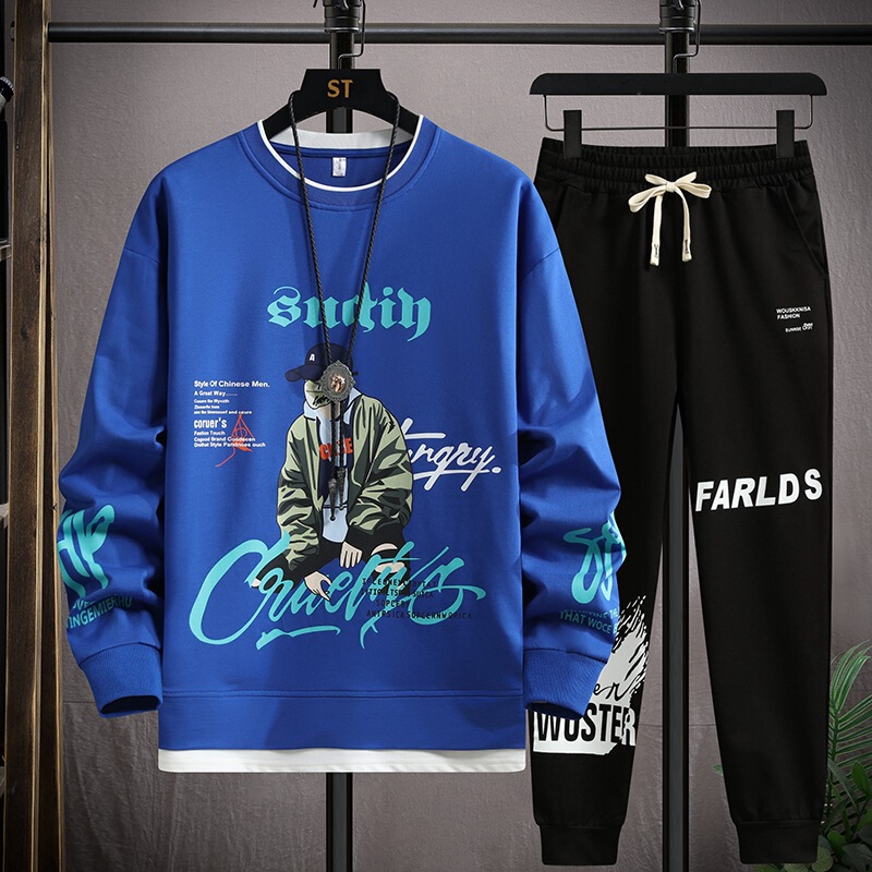 青少年の衛衣の男性の春秋の項の中学校の学生の長袖のtシャツの底のシャツの潮流の格好いい大きい子供の紳士服のスーツ|undefined