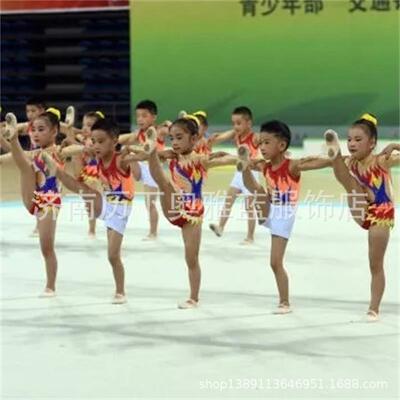 Yalin customized children Sports Aerobics a juvenile happy Leotard costume Costume child Training clothes